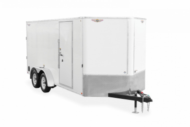New 2024 H and H Trailer 7x16 HH Series Flat Top V-Nose Enclosed Cargo Trailer  7K Tandem