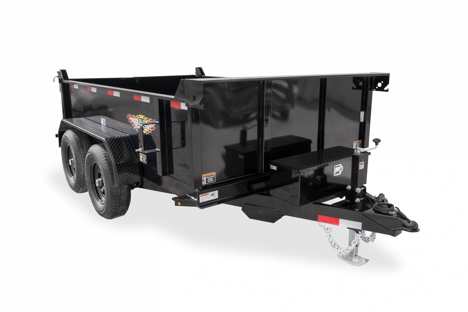New 2024 H and H Trailer 76x12 Utility Dump Trailer  10K Single Ram