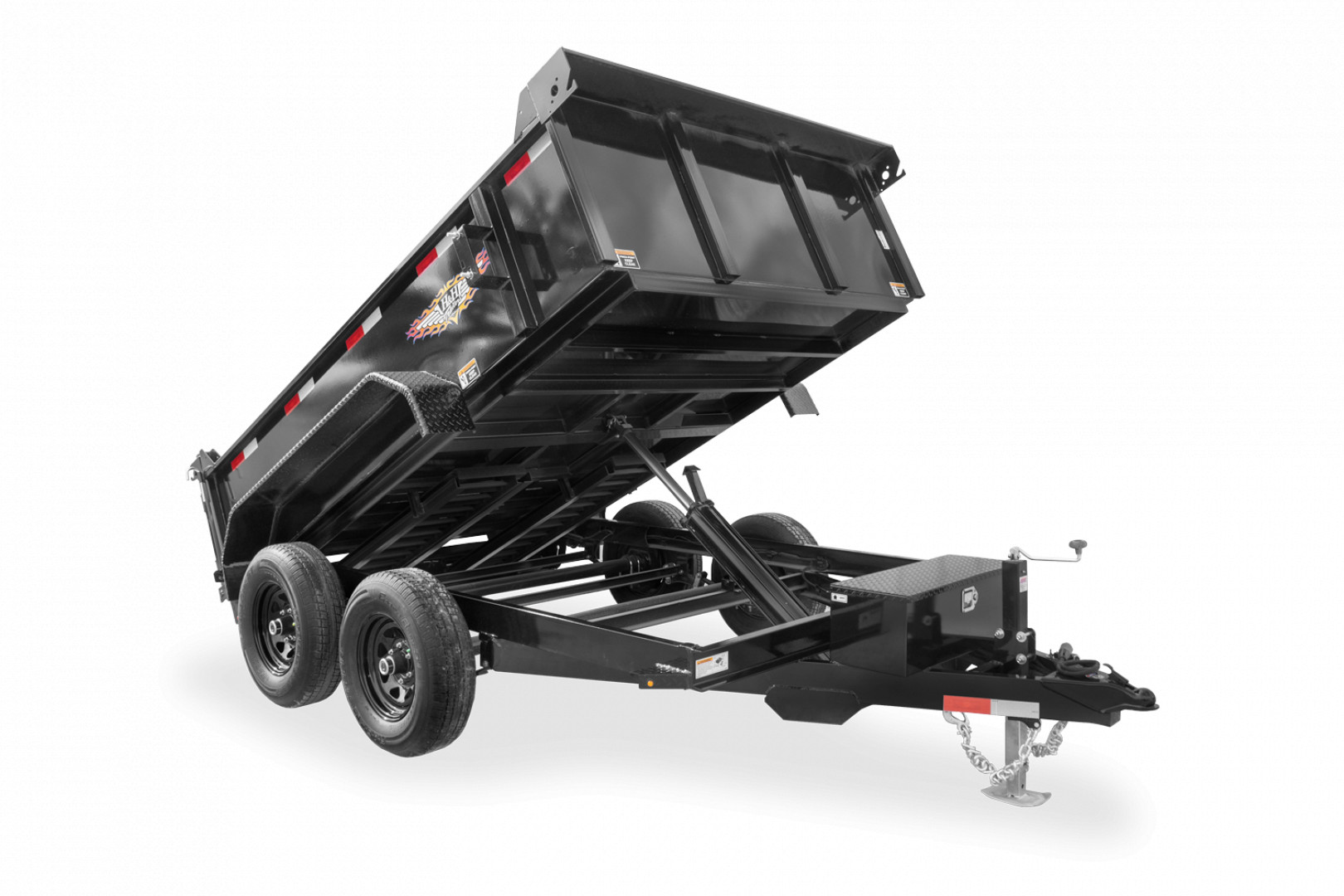 New 2024 H and H Trailer 76x12 Utility Dump Trailer  10K Single Ram