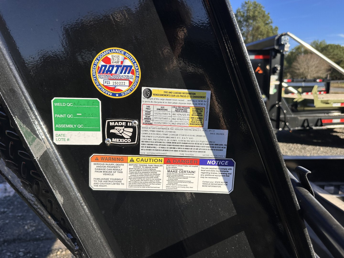 New 2024 Horizon Trailers HZXGN Dump Trailer