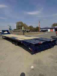New 2025 40' MPCUSTOMS Gooseneck Flatbed 8K's BLUE