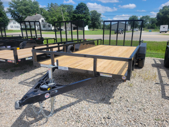 New 2025 Sure-Trac 7x16 Tube Top 7k Utility Trailer
