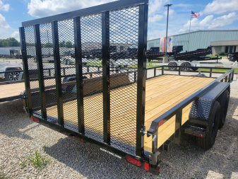 New 2025 Sure-Trac 7x16 Tube Top 7k Utility Trailer