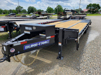 New 2025 Sure-Trac 8.5x20+5 HD Low profile Deckover Trailer with beavertail