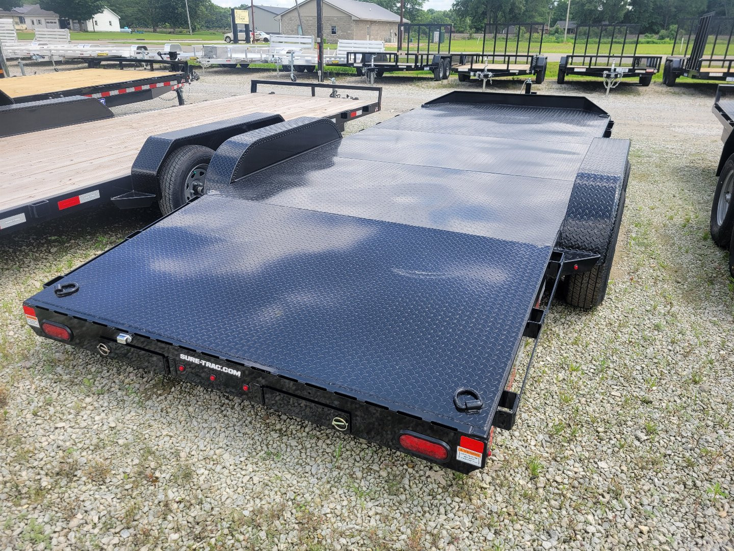 New 2025 Sure-Trac 7x18 Steel Deck Car Hauler