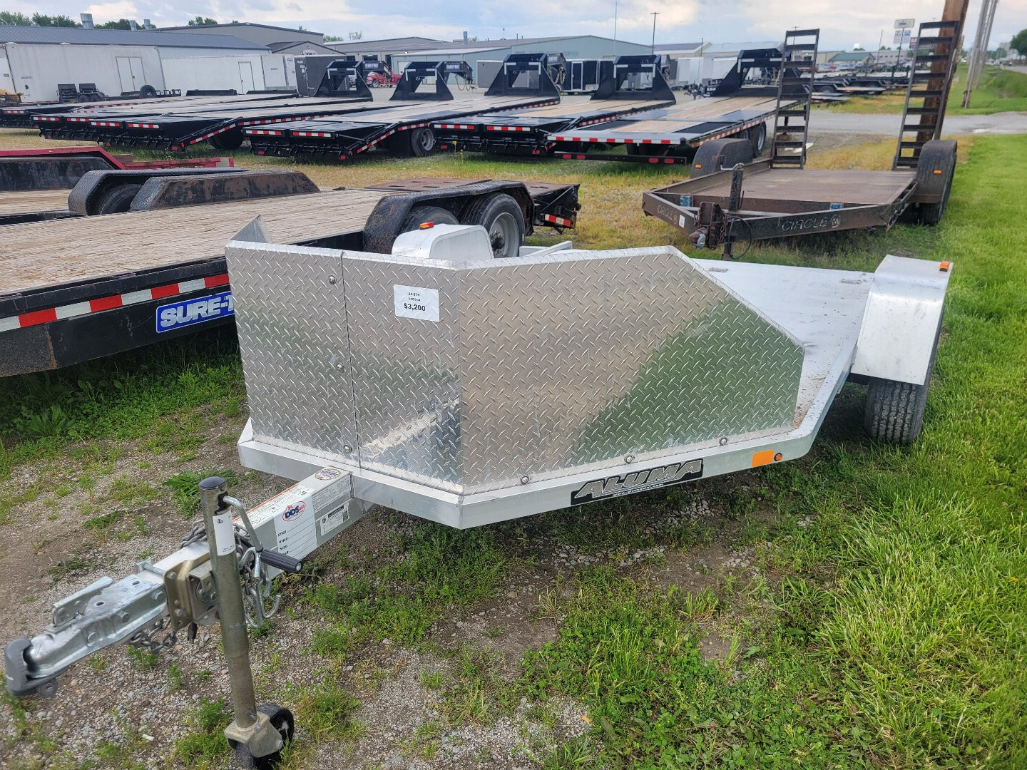 Used 2017 Aluma 7x12 Motorcycle Trailer