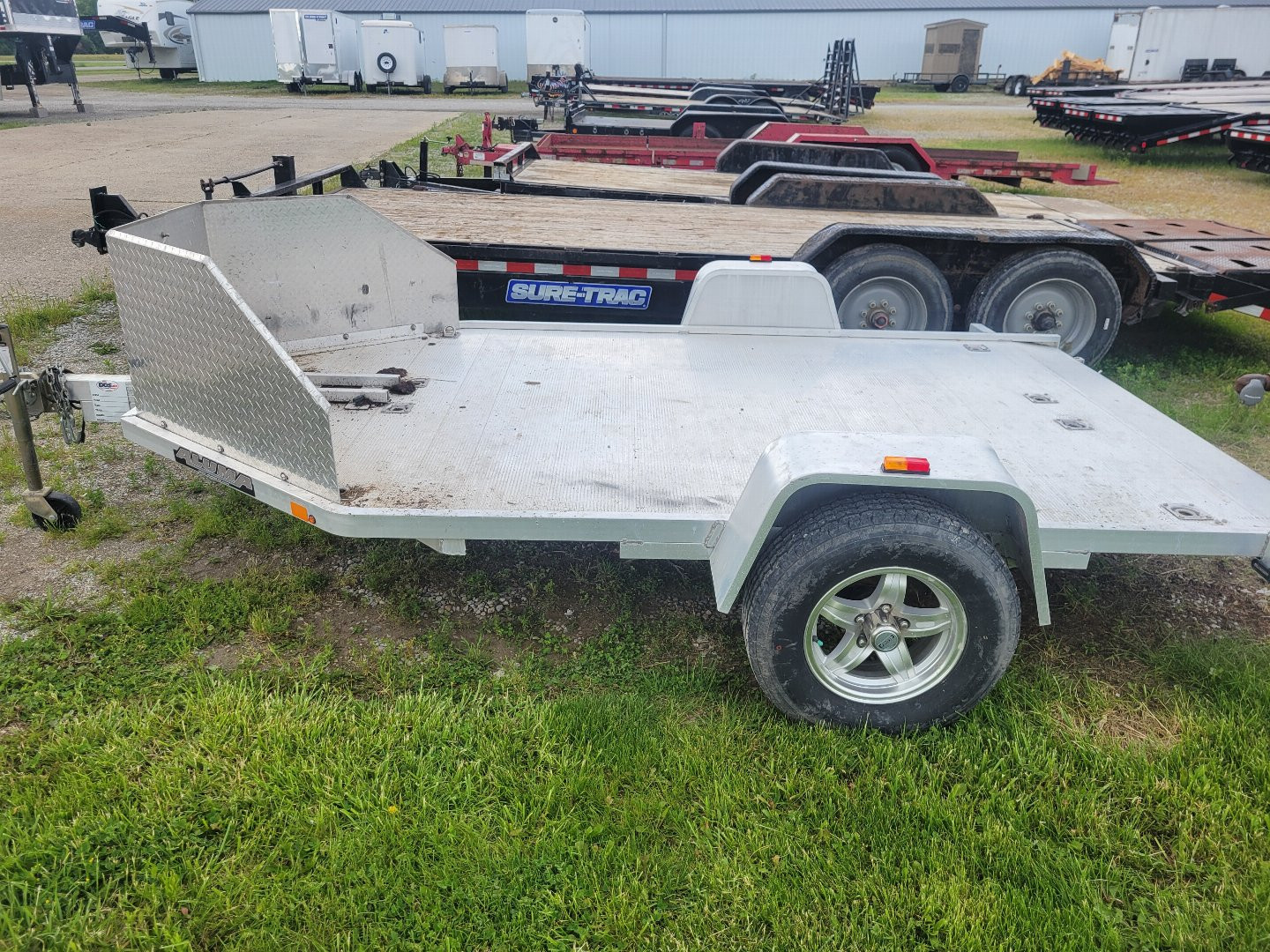 Used 2017 Aluma 7x12 Motorcycle Trailer