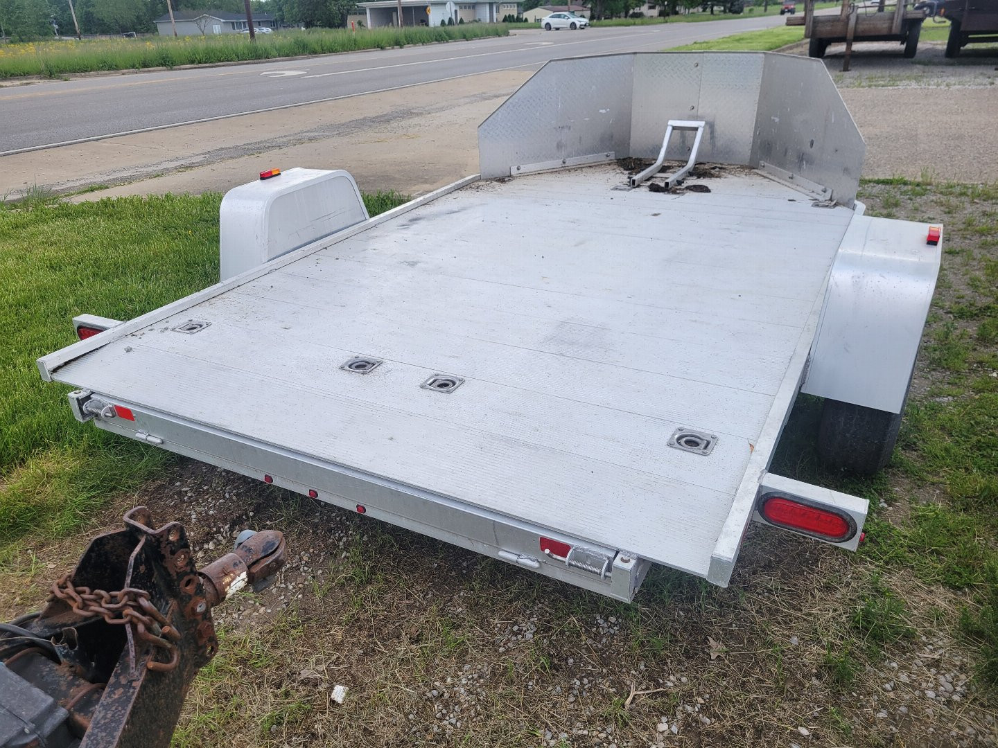 Used 2017 Aluma 7x12 Motorcycle Trailer