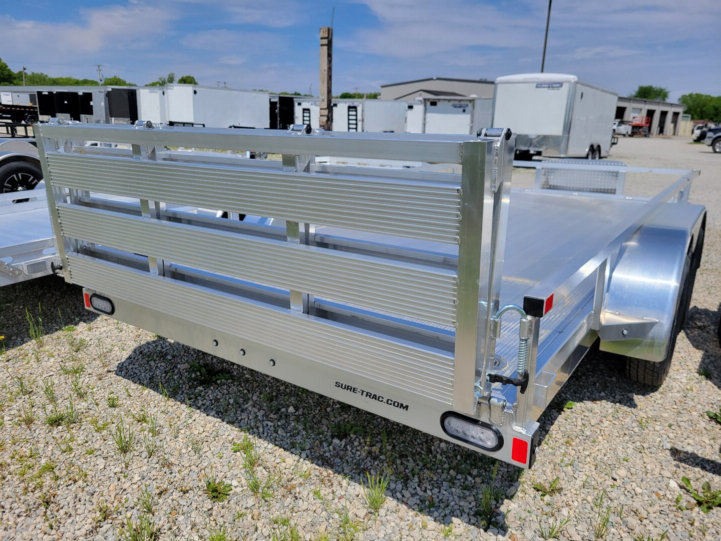 New 2025 Sure-Trac 7x16 Aluminum Tube Top 7K Tandem Utility Trailer