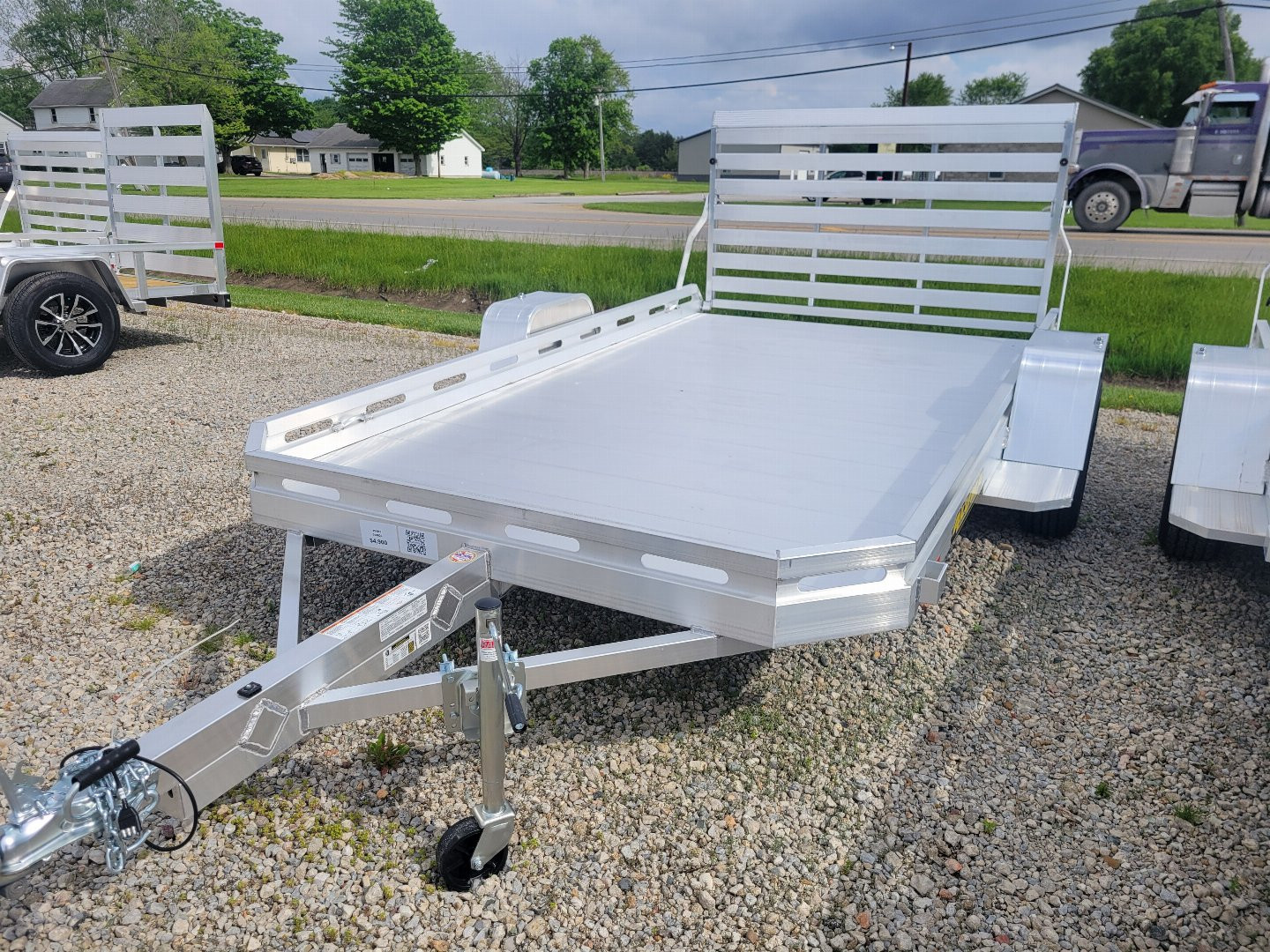 New 2026 Aluma 7712 Heavy Single Axle Straight Tailgate Utility Trailer