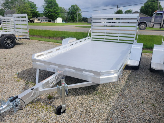 New 2026 Aluma 7712 Heavy Single Axle Straight Tailgate Utility Trailer