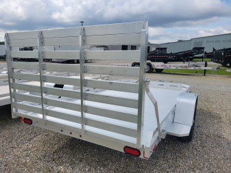 New 2026 Aluma 7712 Heavy Single Axle Straight Tailgate Utility Trailer