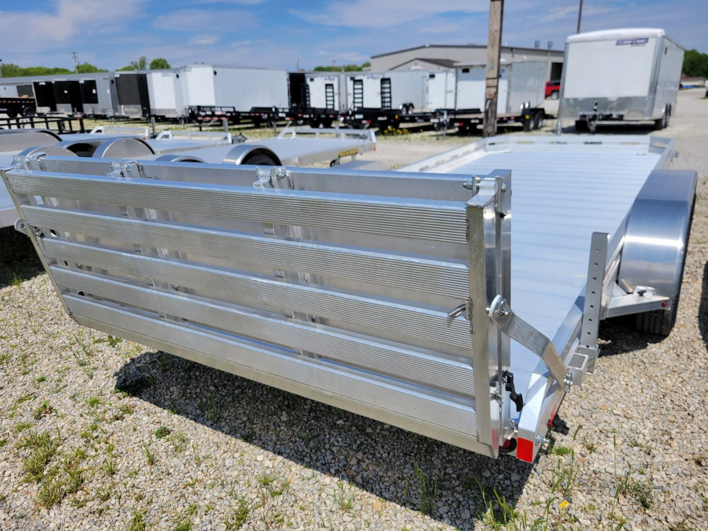 New 2026 Aluma 7818 Tandem Axle Bi-Fold Gate Utility Trailer