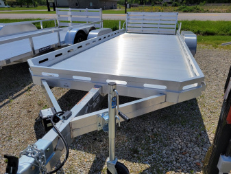 New 2026 Aluma 7818 Tandem Axle Bi-Fold Gate Utility Trailer