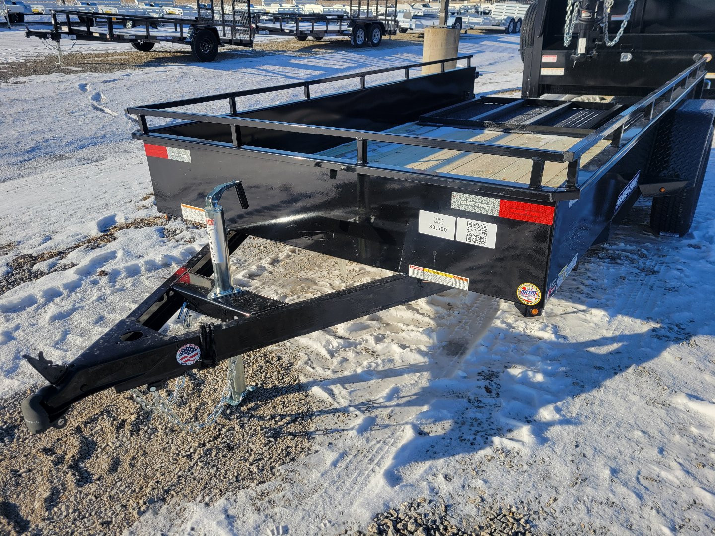 New 2025 Sure-Trac 6x12 Steel High Side 3k Idler Utility Trailer
