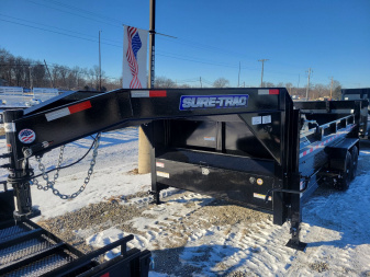 New 2025 Sure-Trac 82x16 HD Low Profile Gooseneck Dump Trailer