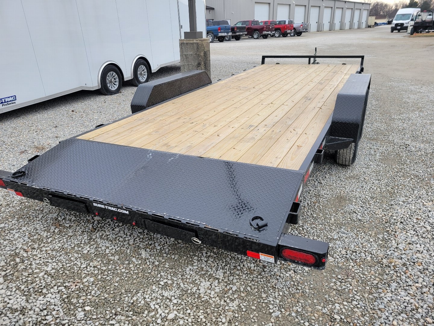 New 2025 Sure-Trac 7x20 (18+2) C-Channel Car Hauler Trailer