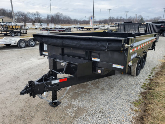 New 2025 Sure-Trac 8x14 HD Deckover W/Fold-Down Sides Dump Trailer