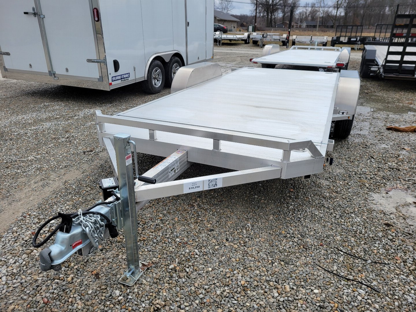 New 2026 Aluma 8216 Tilt Tandem Axle Electric brake Front Rail Tilt Trailer