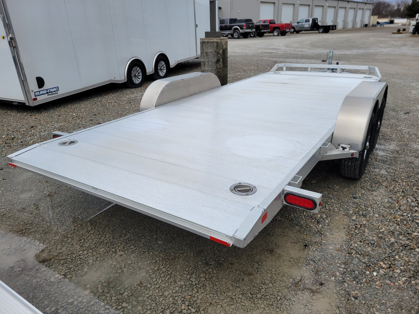 New 2026 Aluma 8216 Tilt Tandem Axle Electric brake Front Rail Tilt Trailer