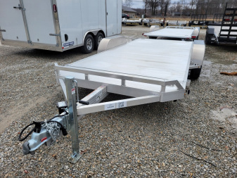 New 2026 Aluma 8216 Tilt Tandem Axle Electric brake Front Rail Tilt Trailer