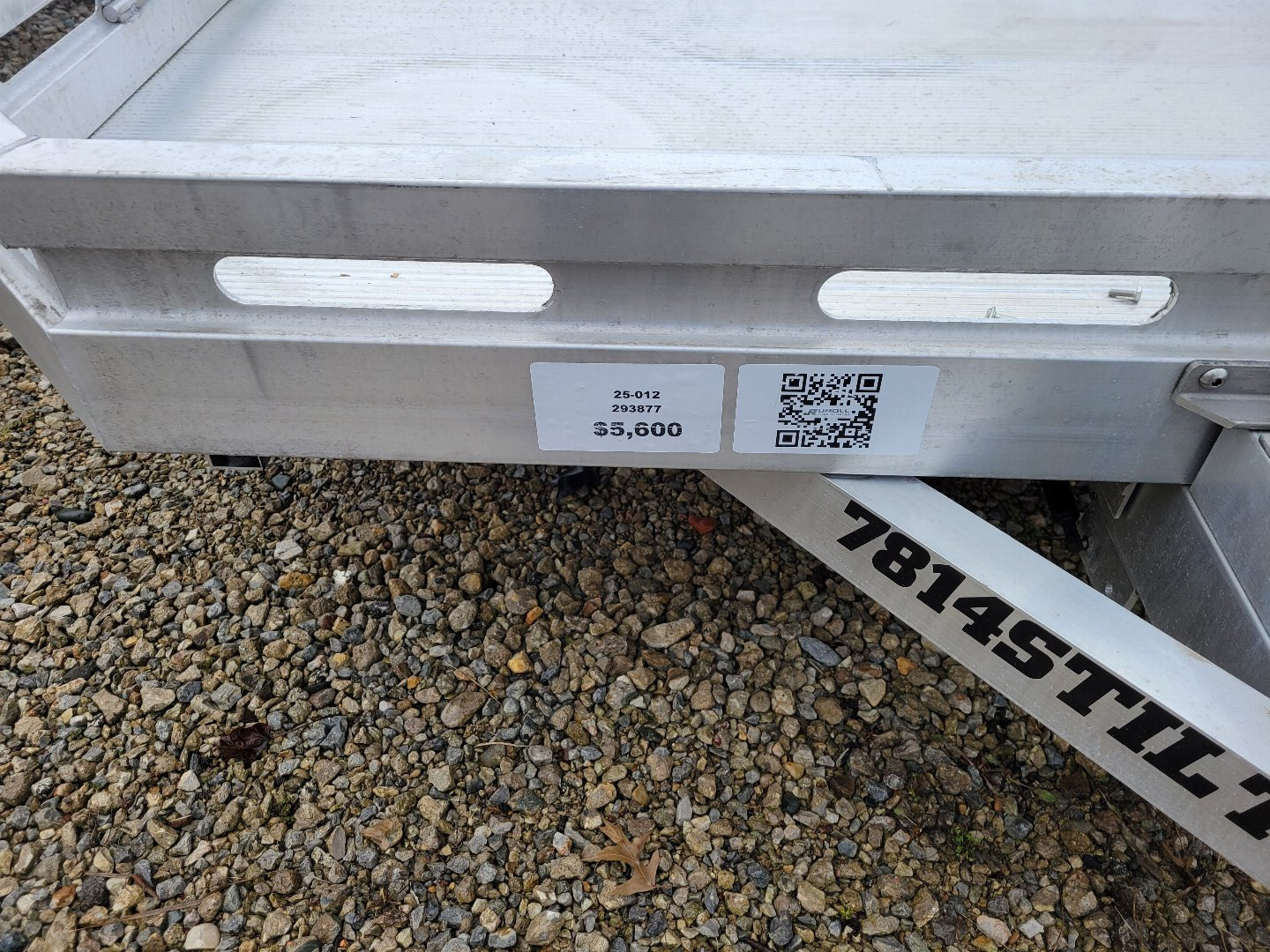 New 2026 Aluma 7814 Tilt Single Axle Slotted Rail Utility Trailer