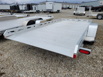 New 2026 Aluma 7814 Tilt Single Axle Slotted Rail Utility Trailer