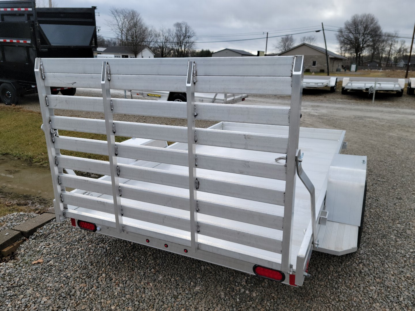 New 2026 Aluma 6810 Heavy Single Axle Straight Tailgate Utility Trailer