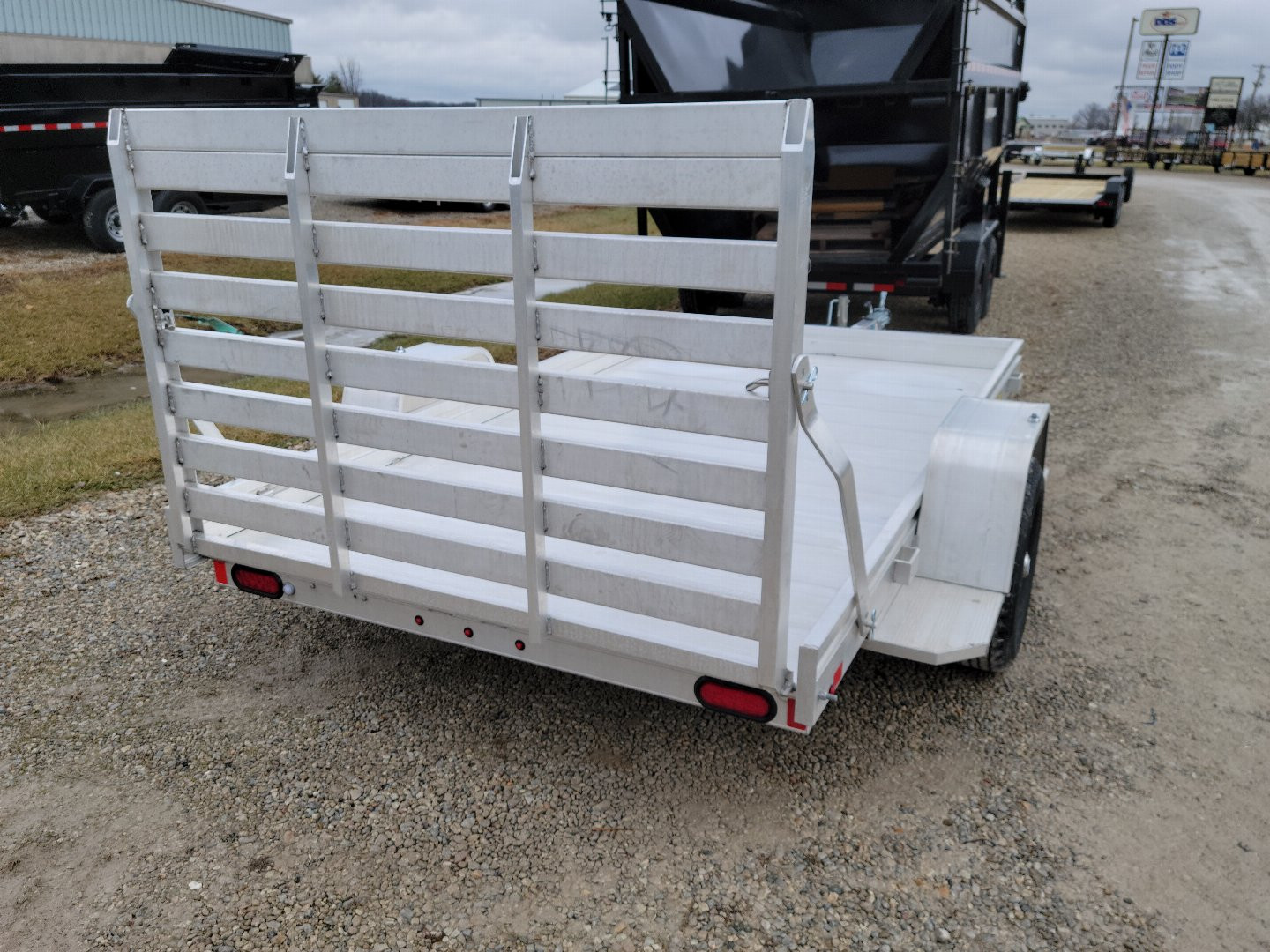 New 2026 Aluma 6810 Heavy Single Axle Straight Tailgate Utility Trailer