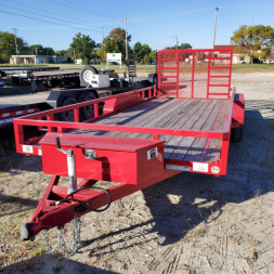 Used Rental - 2023 Sure-Trac 7x18 Tube Top Utility Trailer