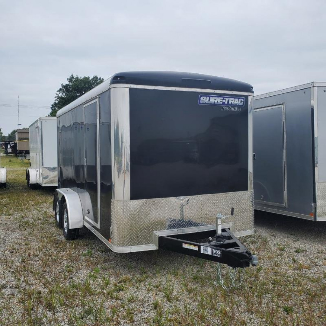 New Rental - 2023 Sure-Trac 7 x 14 Pro Series Enclosed Round Top Cargo Trailer TA 7K