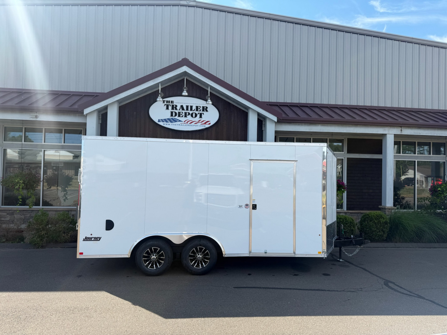 New Pace American 8'6" x 16'+ V-Nose Enclosed Car Hauler 9.9K