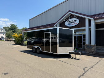 New Pace American 8'6" x 18'+ V-Nose Enclosed Car Hauler 9.9K