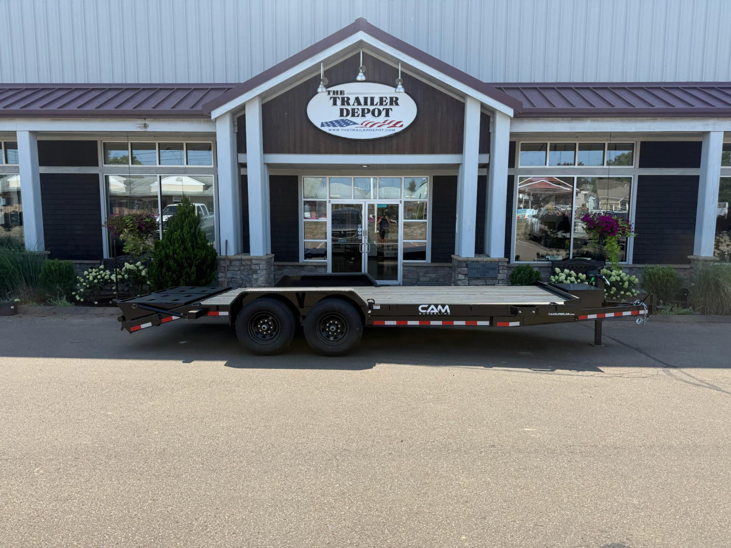 New CAM Superline 7' x 17' + 3' Super Ramp Equipment Trailer 15.4K