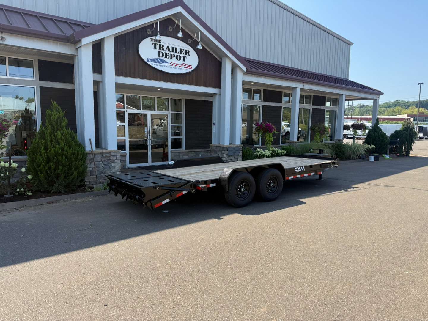 New CAM Superline 7' x 17' + 3' Super Ramp Equipment Trailer 15.4K