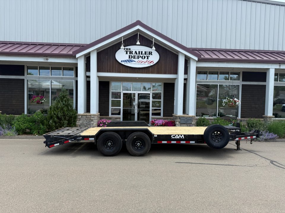 Used CAM Superline 7' x 17' + 3' Super Ramp Equipment Trailer 14K
