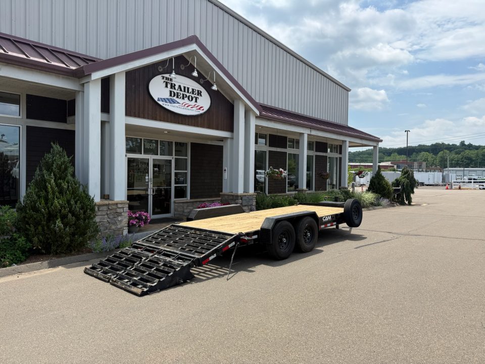 Used CAM Superline 7' x 17' + 3' Super Ramp Equipment Trailer 14K