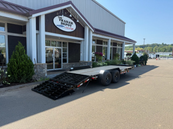New CAM Superline 7' x 17' + 3' Super Ramp Equipment Trailer 15.4K