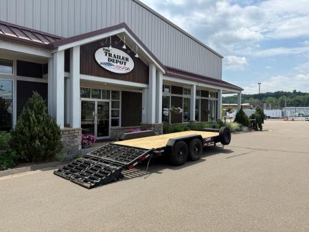 Used CAM Superline 7' x 17' + 3' Super Ramp Equipment Trailer 14K