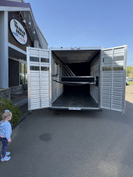 New Frontier 3-Horse Combo/Slant Load Bumper Pull Trailer