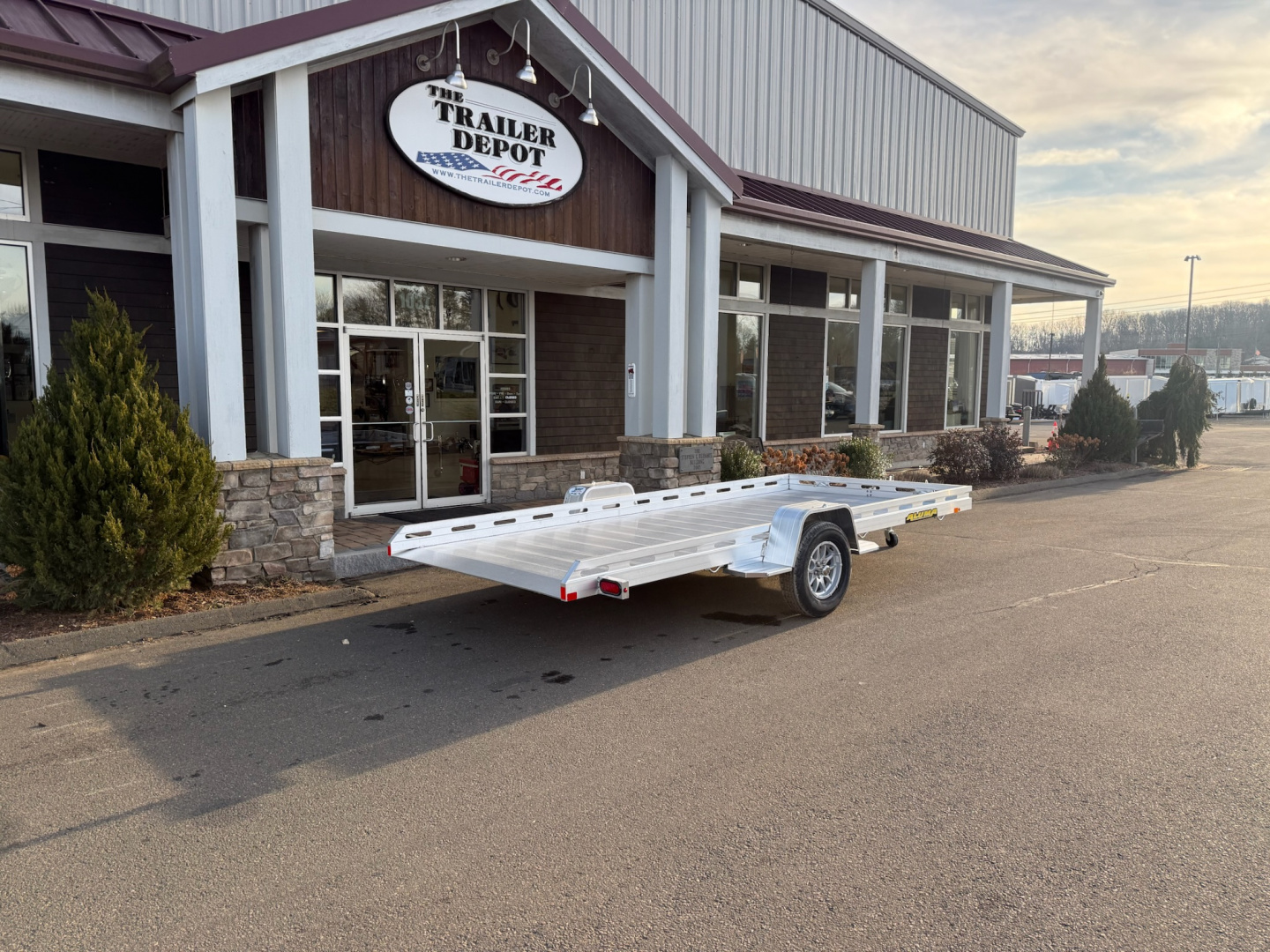 New Aluma 6'6" x 15' Utility Tilt Trailer 4K