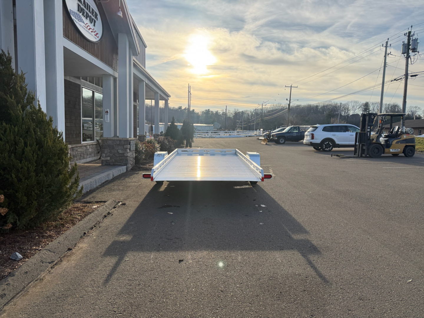 New Aluma 6'6" x 15' Utility Tilt Trailer 4K