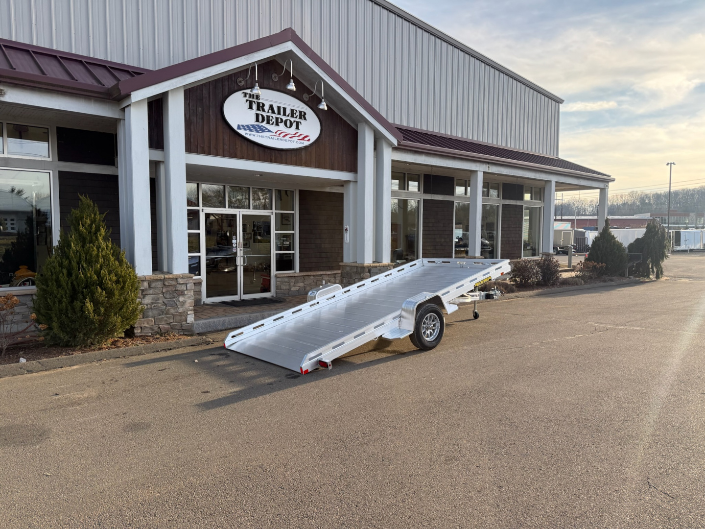 New Aluma 6'6" x 15' Utility Tilt Trailer 4K
