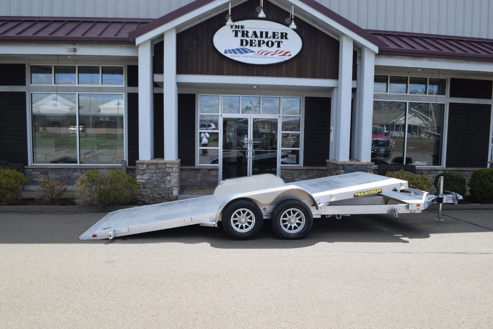 New ALUMA 6’8″ X 18′ OPEN CAR/MOTORCYCLE/ATV TILT TRAILER 7K