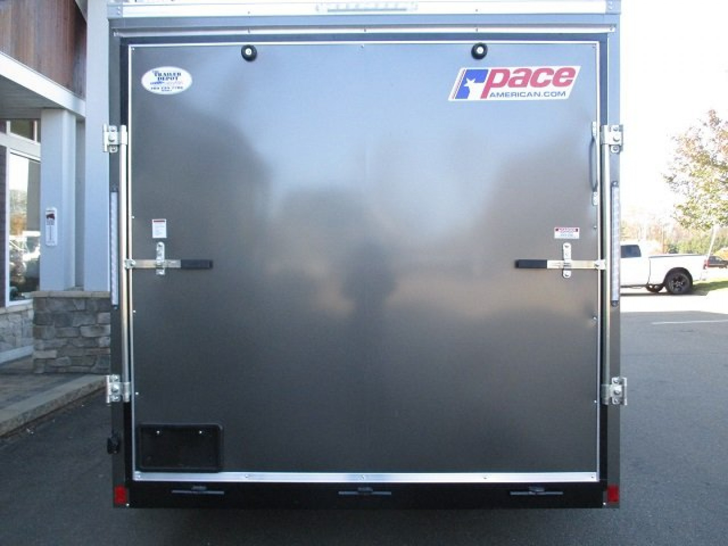 New Pace American 7' x 14' + V-Nose Enclosed Cargo Trailer with Ramp Door 7K