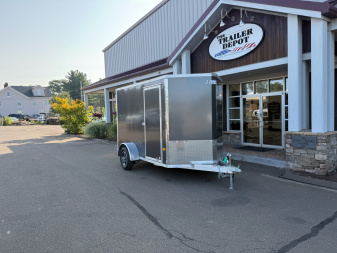 New EZ HAULER 6′ X 10′ + V-NOSE ENCLOSED CARGO TRAILER WITH RAMP DOOR 2.9K