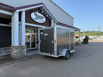 New EZ HAULER 6′ X 10′ + V-NOSE ENCLOSED CARGO TRAILER WITH RAMP DOOR 2.9K