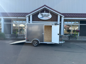 New EZ HAULER 6′ X 10′ + V-NOSE ENCLOSED CARGO TRAILER WITH RAMP DOOR 2.9K