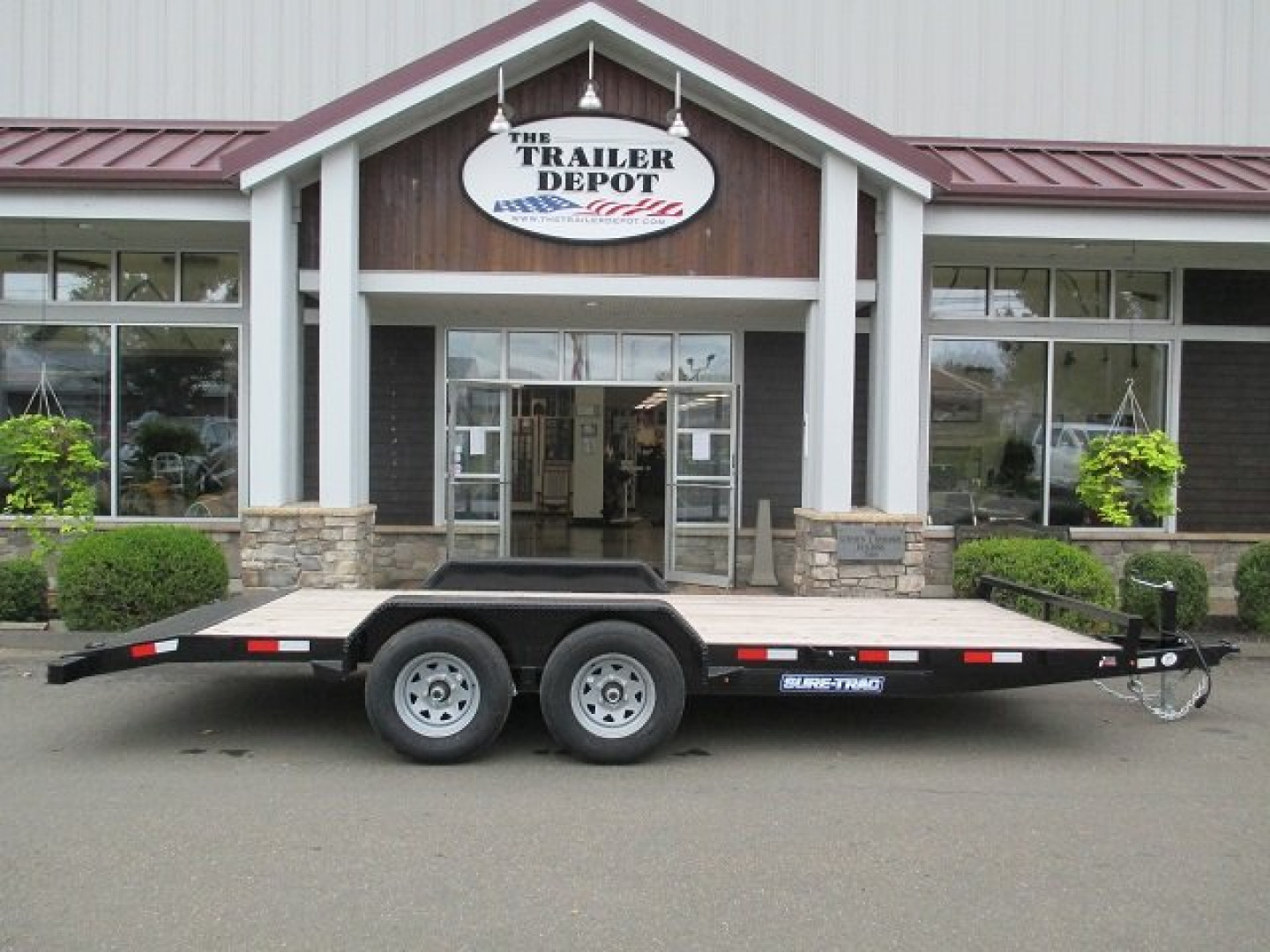New Sure-Trac 6'10  x 18' Wood Deck Open Car Hauler 9.9K