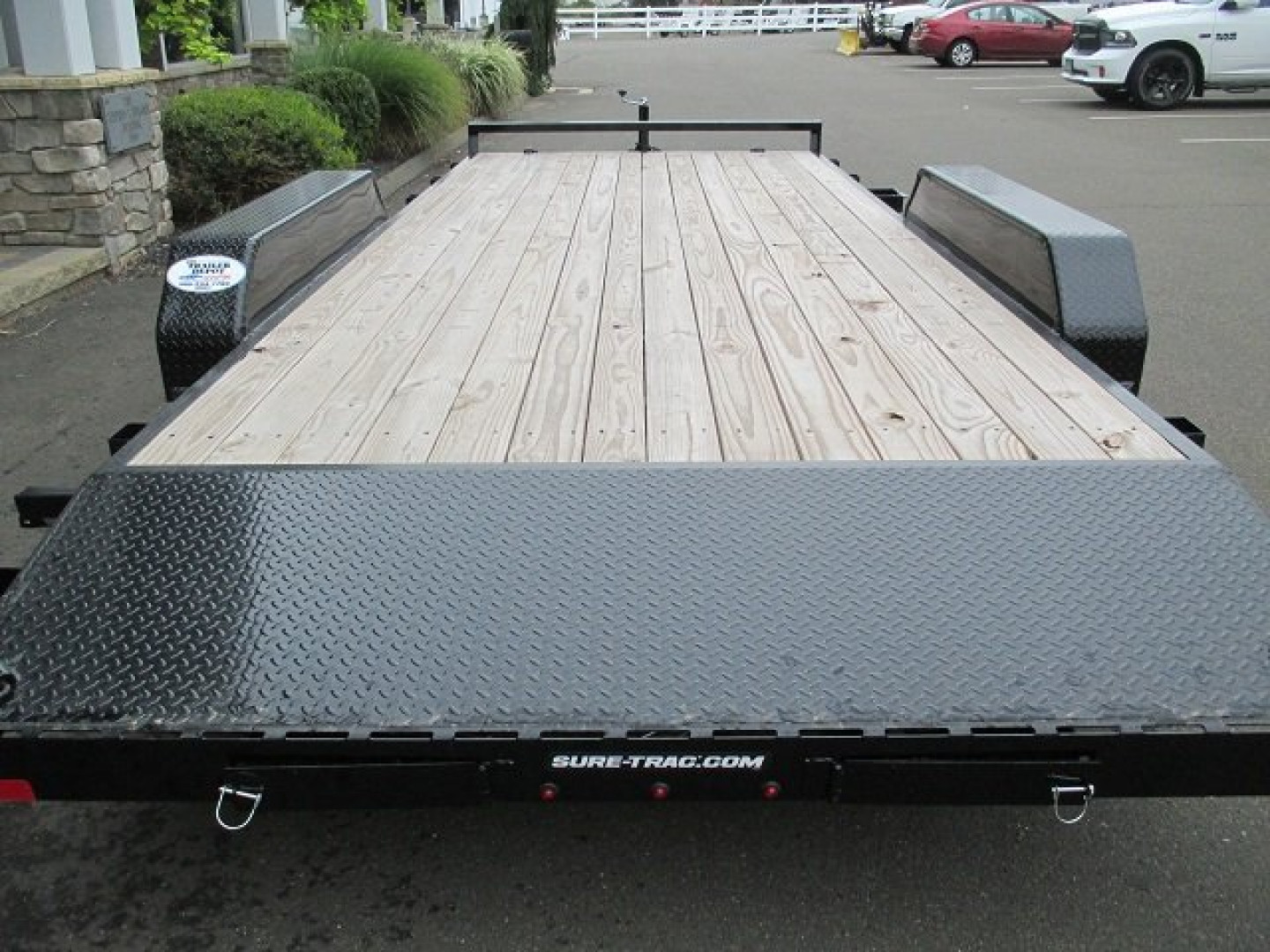 New Sure-Trac 6'10" x 18' Wood Deck Open Car Hauler 9.9K